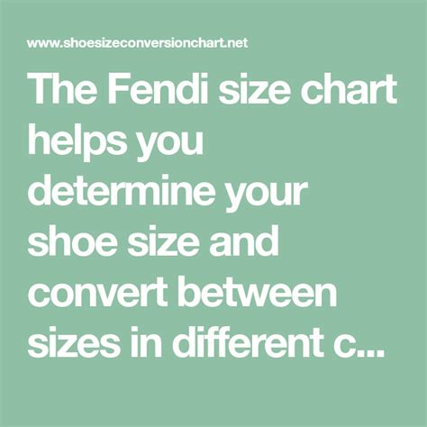 fendi size chart for women.